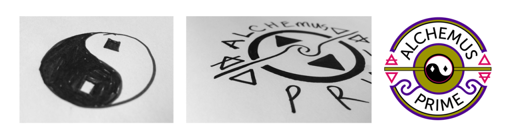Designing the Alchemus Prime logo to represent the essence of leadership. 